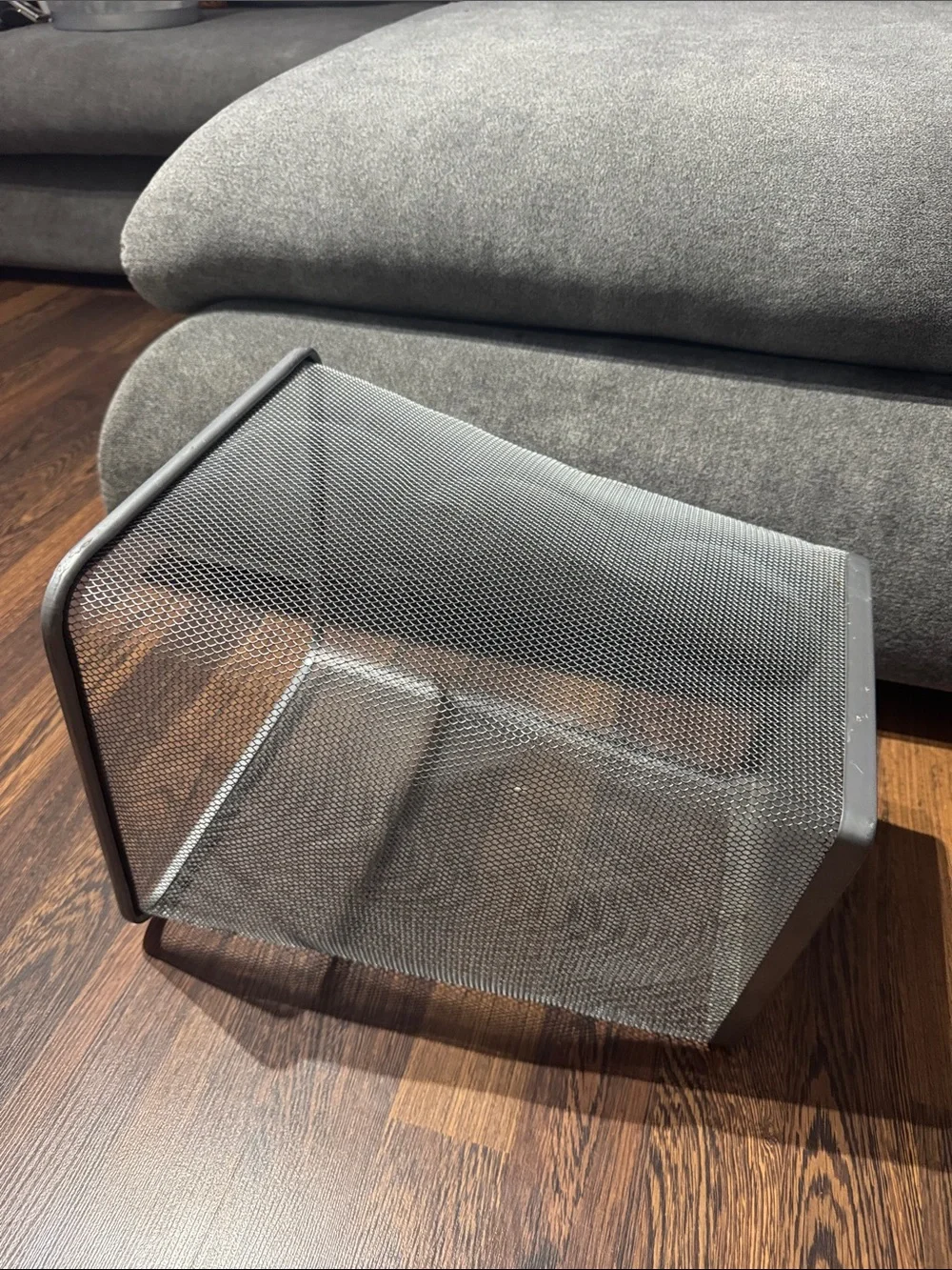 Mesh Wastebasket - Gray